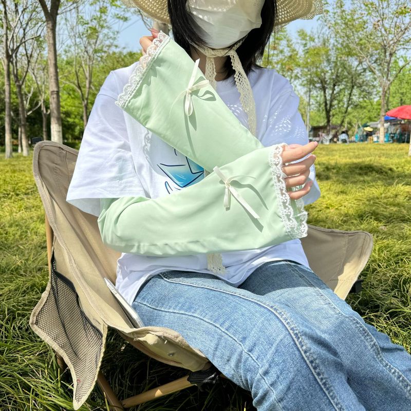 Gants d'extérieur fins et respirants pour femmes, protection solaire d'été, manches amples_voghion.com