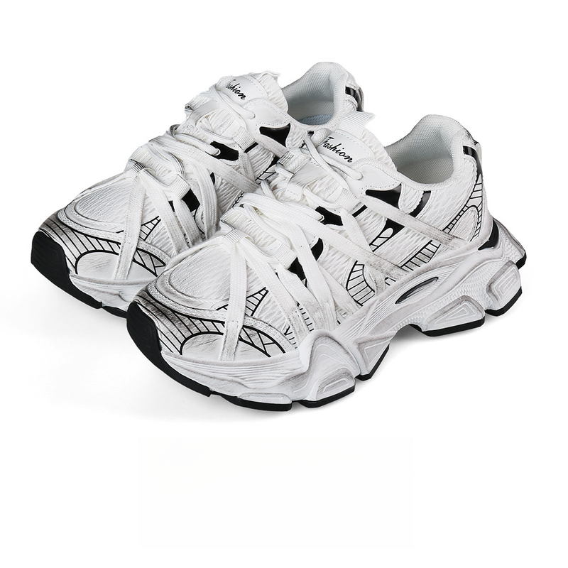 Platform Increase Women 2025 Spring And Summer New Mesh Fashion Sneakers_voghion.com