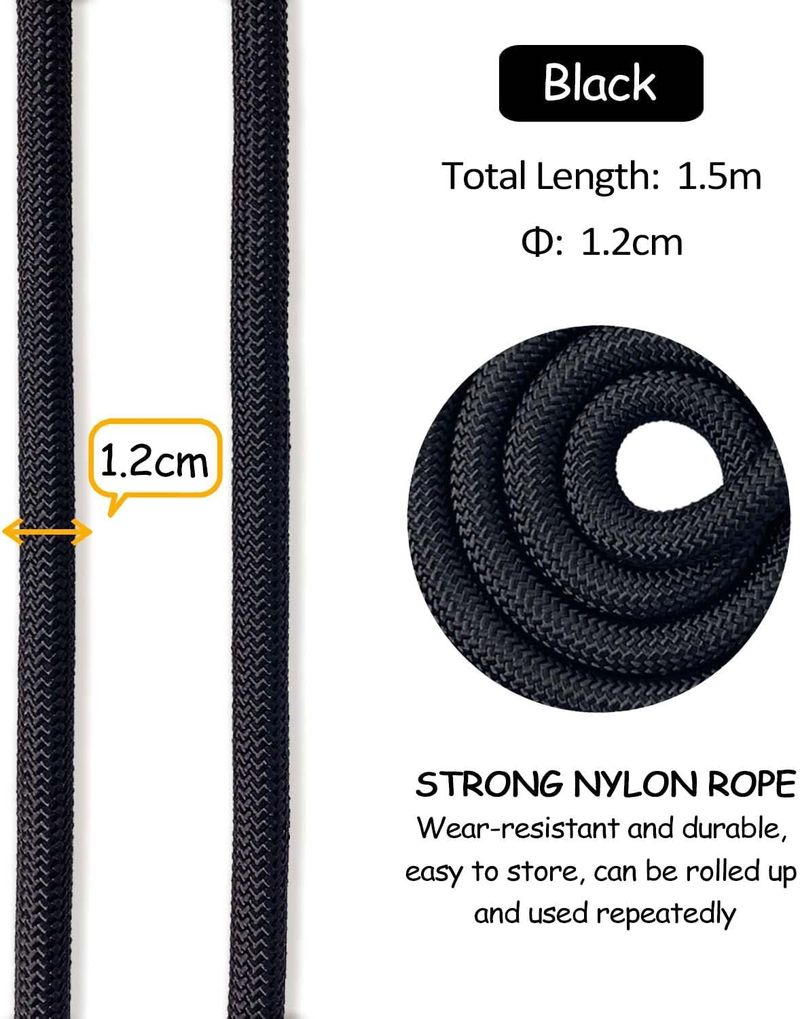 1,5 M Starke Hundeleine, Anti-Zug-Hundeleine Zum Training Oder Gehen, Geeignet Für Kleine, Mittlere Und Große Hunde, Schwarz_voghion.com