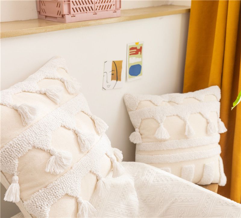 Copricuscino per divano con ricamo geometrico in velluto tridimensionale in stile nordico, decorazione per la casa, federa con ricamo trapuntato_voghion.com