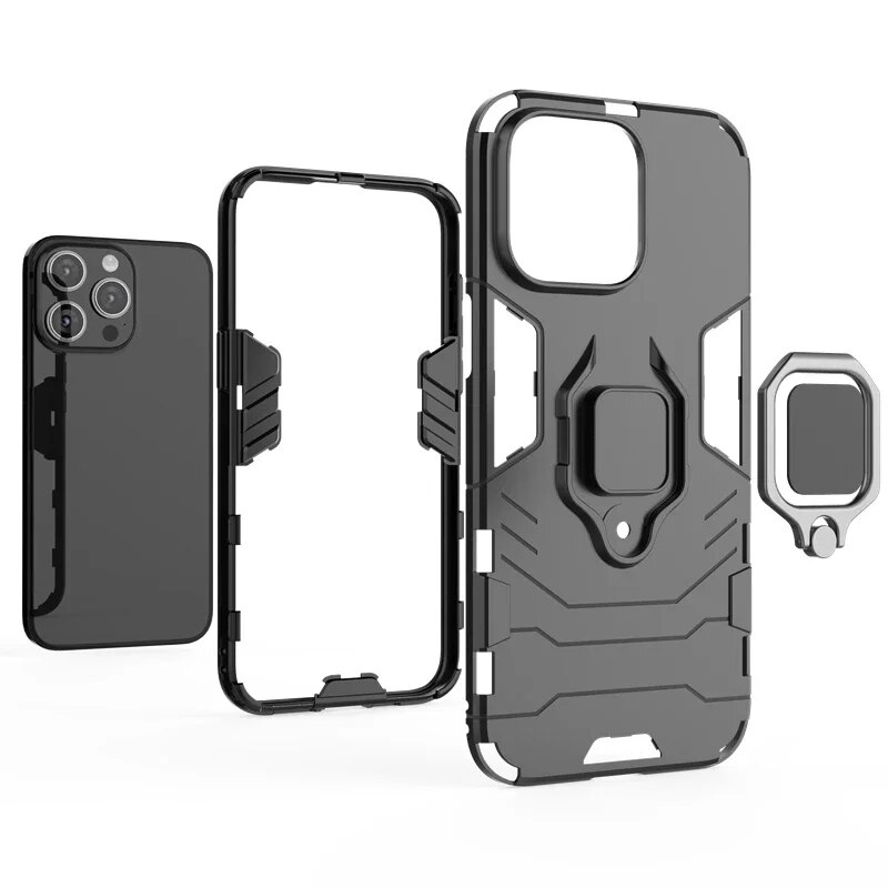 Armadura a prueba de golpes para 15 Pro Max 15Pro iphone15 Plus Soporte magnético para automóvil Anillo de cubierta trasera para iPhone 15ProMax Funda de teléfono_voghion.com