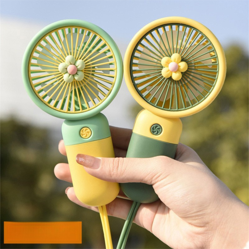Tragbarer Handheld-Mini-USB-Cartoon-wiederaufladbarer Ventilator für Studenten mit Ständer_voghion.com