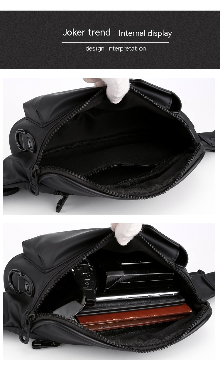 Nuovo marsupio da uomo tendenza moda borsa a tracolla multifunzionale borsa da petto casual di grande capacità borsa per cellulare da corsa all'aperto_voghion.com