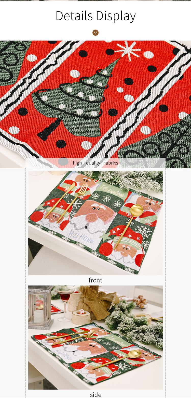 Christmas New Decorative Products Knitted Cloth Dining Mat Creative Knitted Dining Mat Table Cloth Elderly Tree Dining Mat_voghion.com