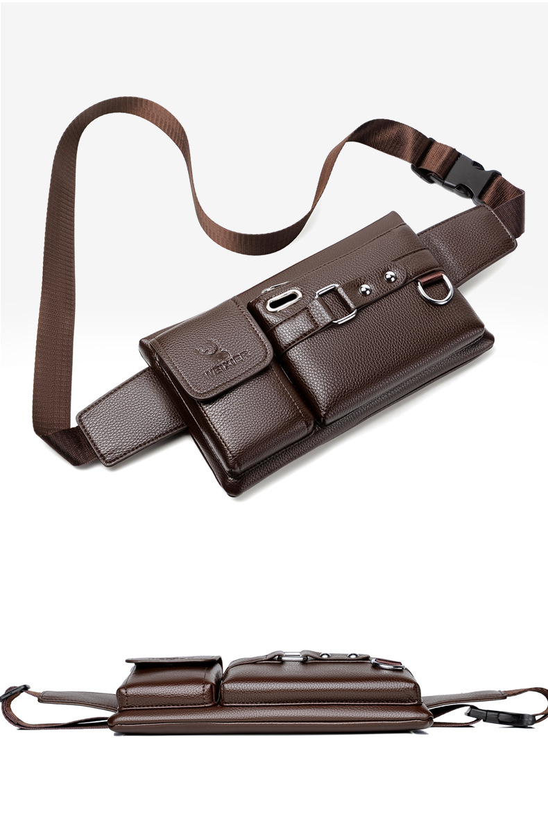 Borsa a tracolla Marsupio sportivo Marsupio multifunzionale per esterni Borsa per cellulare Borsa a tracolla in PU Marsupio da equitazione Uomo_voghion.com