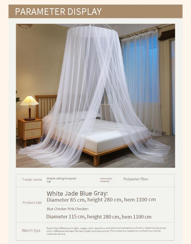 Darmowa instalacja Dome Princess Mosquito Net 1,8 metra 1,5 m Podwójne łóżko sufitowe szyfrowanie zagęszczony wzór namiotu_voghion.com