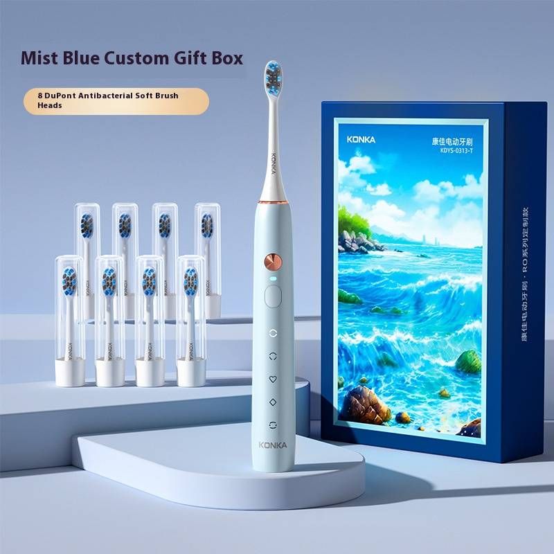 Spazzolino elettrico a levitazione magnetica per adulti - 5 modalità, testine DuPont ultra morbide, 40.000 giri/min, durata della batteria di oltre 30 giorni_voghion.com