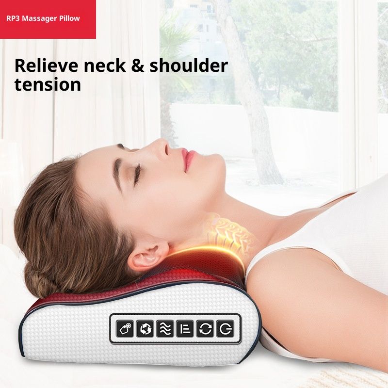 Multifunktionales Nacken- und Rückenmassagegerät mit Wärmetherapie – 6-Tasten-Steuerung, einstellbare Intensität für Entspannung zu Hause und im Büro_voghion.com