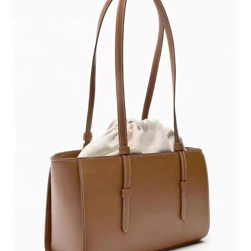 Women's Bags New Fashion All Match White Urban Style Drawstring Drawstring Handbag Shoulder Messenger Bag_voghion.com