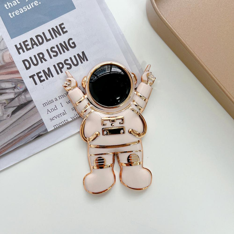 Astronaut Electroplated Mobile Phone Holder Cartoon Finger Ring Holder Three-dimensional Support Lazy Phone Holder For Desk_voghion.com