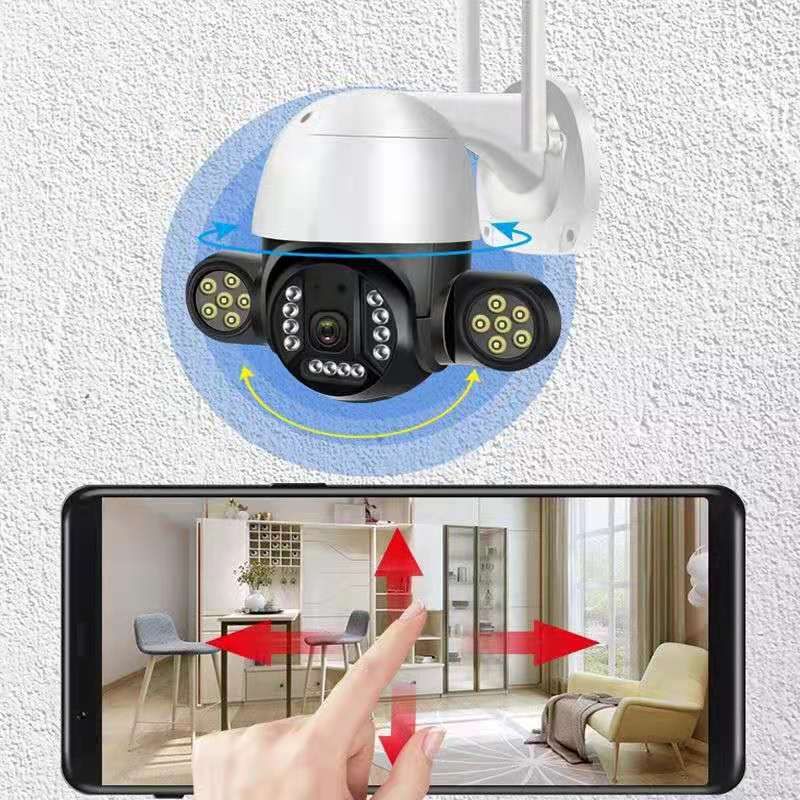 Nova câmera dome de vigilância de rede sem fio HD, dia e noite, rastreamento humano em cores, monitoramento remoto móvel_voghion.com
