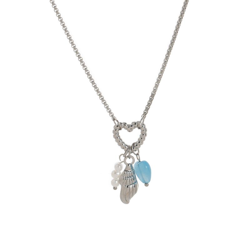 Bijoux pour femmes en acier inoxydable, placage sous vide au four, véritable or, anneau ouvert torsadé, perle, trombone, chaîne de base détachable_voghion.com