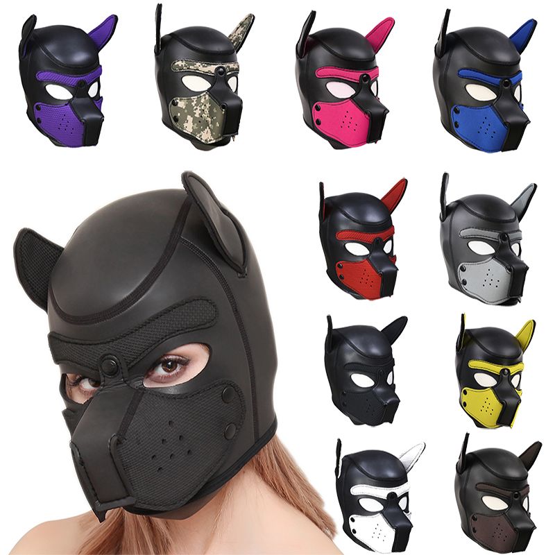Latex Rubber Mask For Role Playing Games, 10 Colors_voghion.com