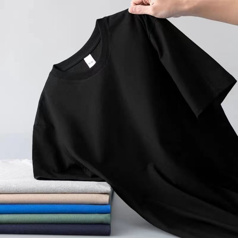 2025d 2024 Neues Sommer-T-Shirt mit einfarbigen Kurzarm-Motiven für Herren, Slim Fit, klassisch, vielseitig, Innenschicht-Oberteil_voghion.com