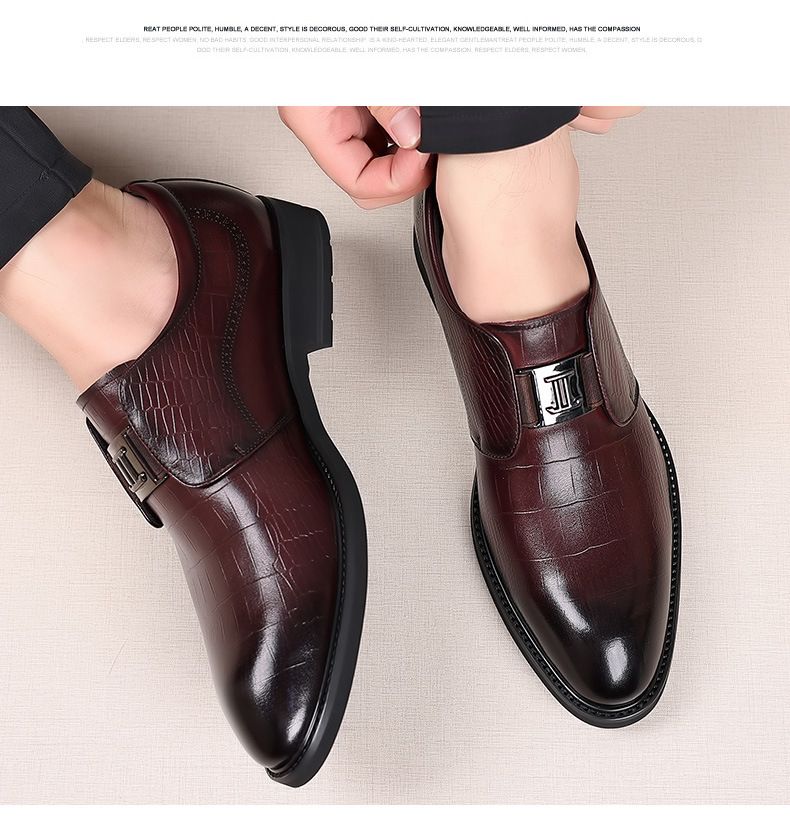 Herren Business-Kleid Schuhe Leder Britische Freizeitschuhe Herren spitze Rindsleder Schuhe Hochzeitsschuhe_voghion.com