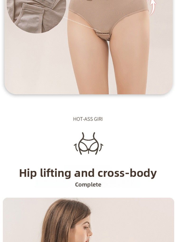 Gorset damski modelujący brzuch, modelujący pośladki po porodzie, bezszwowa bielizna modelująca, jednoczęściowy, modelujący brzuch_voghion.com