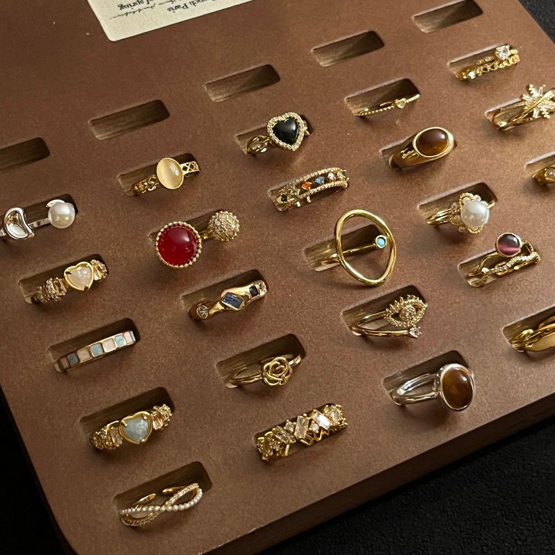 Vintage Enamel Pearl Sterling Silver For Women, Niche Design, Light Luxury, 2025 New Trend Tail Ring_voghion.com