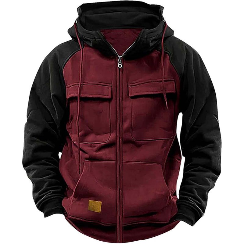 Neues modisches Kapuzen-Sweatshirt mit mehreren Taschen für Herren_voghion.com