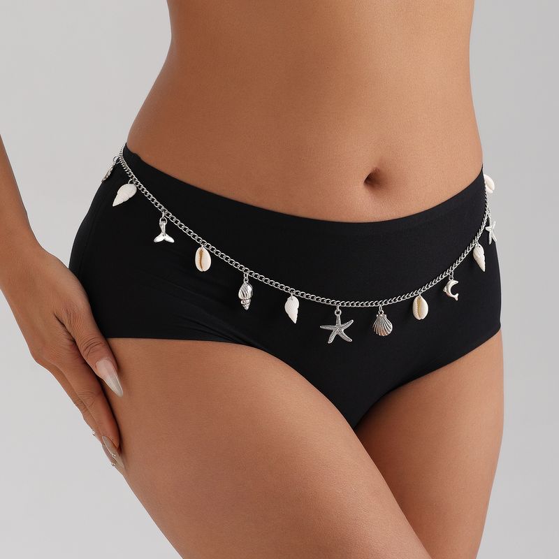 Ocean Beach Wind Shell Seestern Conch Anhänger Taille Kette Körper Kette Taille Zubehör Frauen_voghion.com