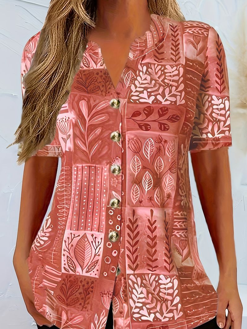 T-shirt da donna a maniche corte con stampa moda cardigan da donna primavera ed estate_voghion.com