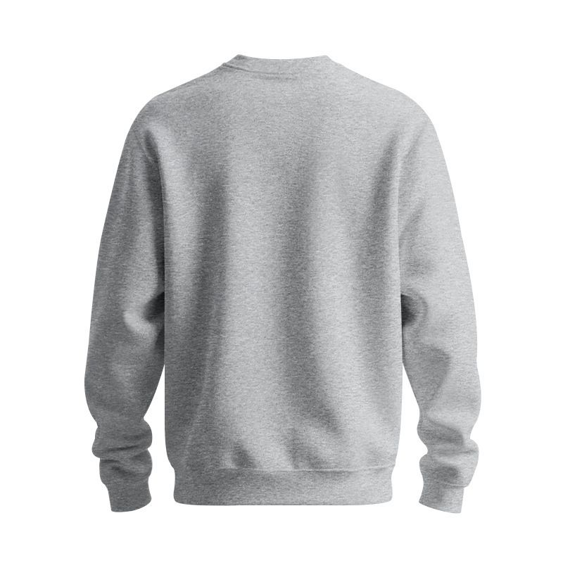 Moletom masculino com gola redonda e forro de lã – Pulôver casual pesado e relaxado (cores sólidas, tamanhos grandes disponíveis)_voghion.com