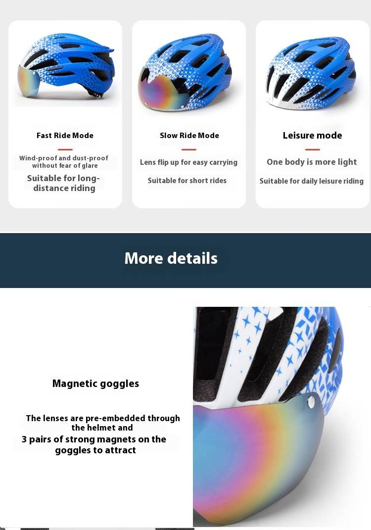 Casque de vélo à visière magnétique amovible avec feu arrière – Casque de vélo de route et VTT moulé monobloc pour hommes et femmes_voghion.com