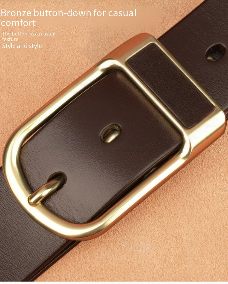 Herrengürtel Retro-Gürtel mit Dornschließe, modischer Herrengürtel für Business und Freizeit, Anzughose, Jeans, Netz, Promi-Stil_voghion.com