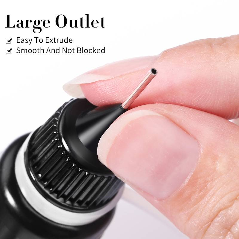 Nagelkleber, 10 ml, Dichtungskleber, Nailart, waschfreier, klebriger Diamantkleber, nicht fließend, Phototherapie, waschfrei, stark klebriger Diamantformungskleber_voghion.com