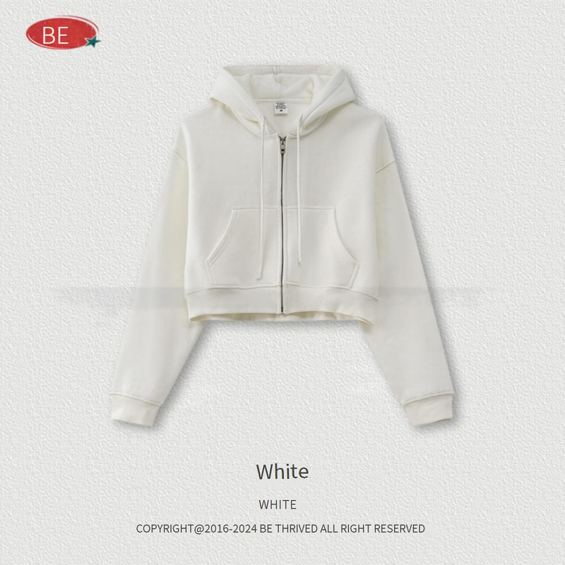 Retro-Hoodie mit Reißverschluss für Damen – Übergroßer, kurzer Pullover mit Fleecefutter, Streetwear-Freizeitjacke für Herbst und Winter_voghion.com