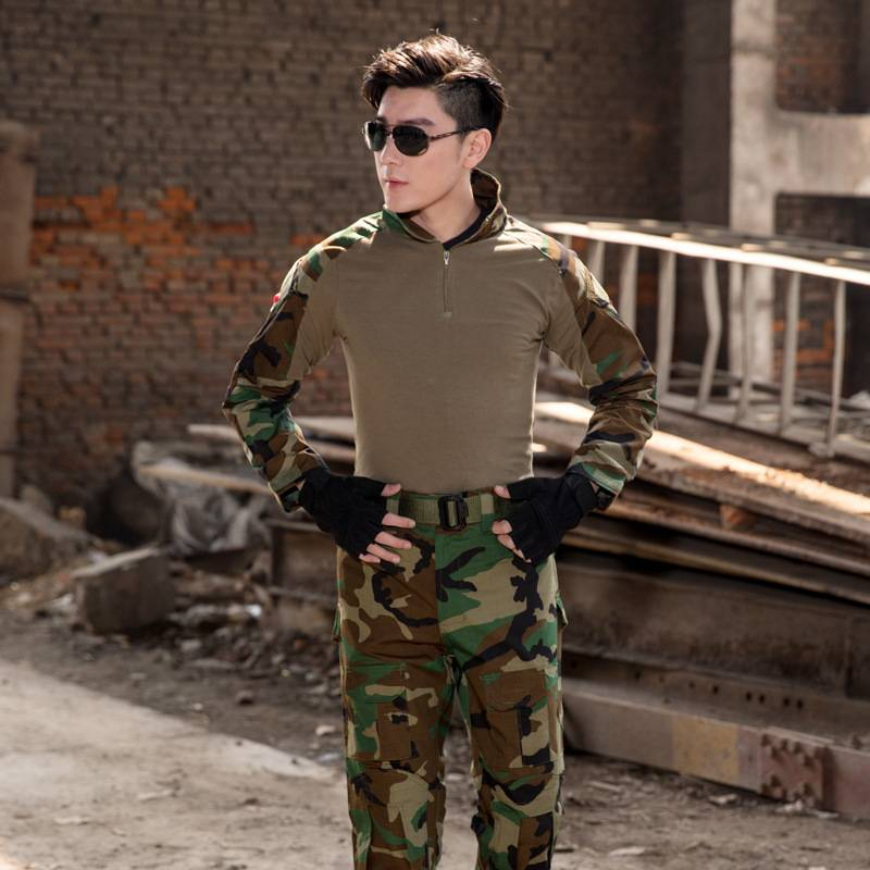 Men's Clothing Tactical Camo Training Suit - Durable & Breathable Military Uniform For Outdoor Activities (Multiple Colors & Sizes)_voghion.com