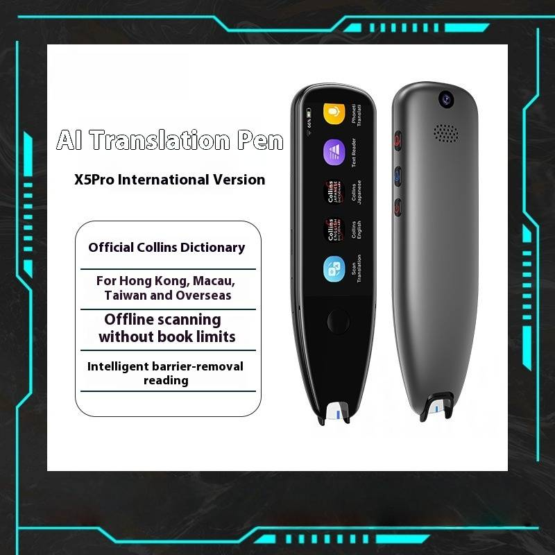 X5Pro Mehrsprachiger Scan-Übersetzerstift mit Offline-Übersetzung, Unterstützung für Kantonesisch und traditionelles Chinesisch, Collins Englisch-Japanisch-Wörterbuch_voghion.com