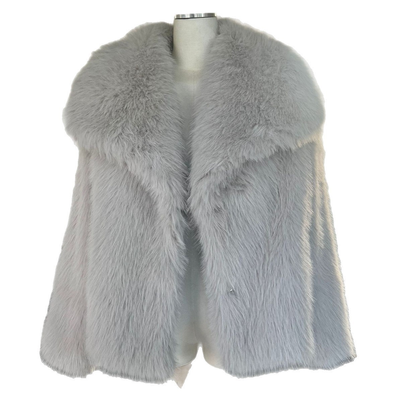 New Trendy European And American Fur Coat Autumn/Winter Brand Imitation Fur Coat Women's Big Collar Internet Red Fox Fur Coat_voghion.com