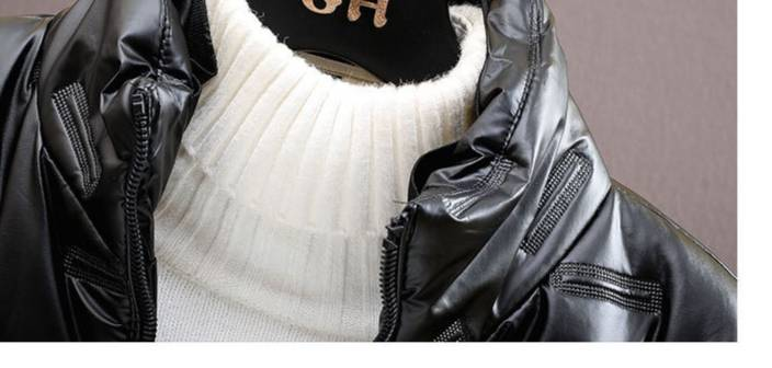 Herren-Wintermantel im Slim-Fit – Pufferjacke mit glänzendem Stehkragen | Koreanischer Stil | Polyester-Außenmaterial | Seitentaschen | Stilvolles Steppdesign_voghion.com