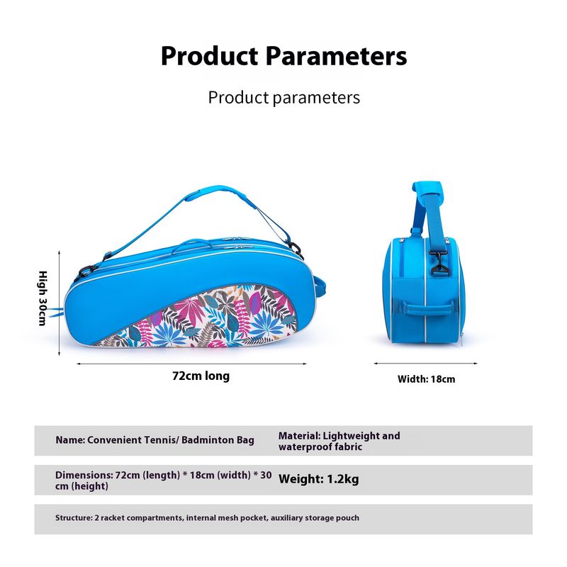 Lightweight Single Shoulder Sports Bag For Tennis & Badminton Rackets, Durable Oxford Fabric, Unisex Design For Outdoor Activities_voghion.com
