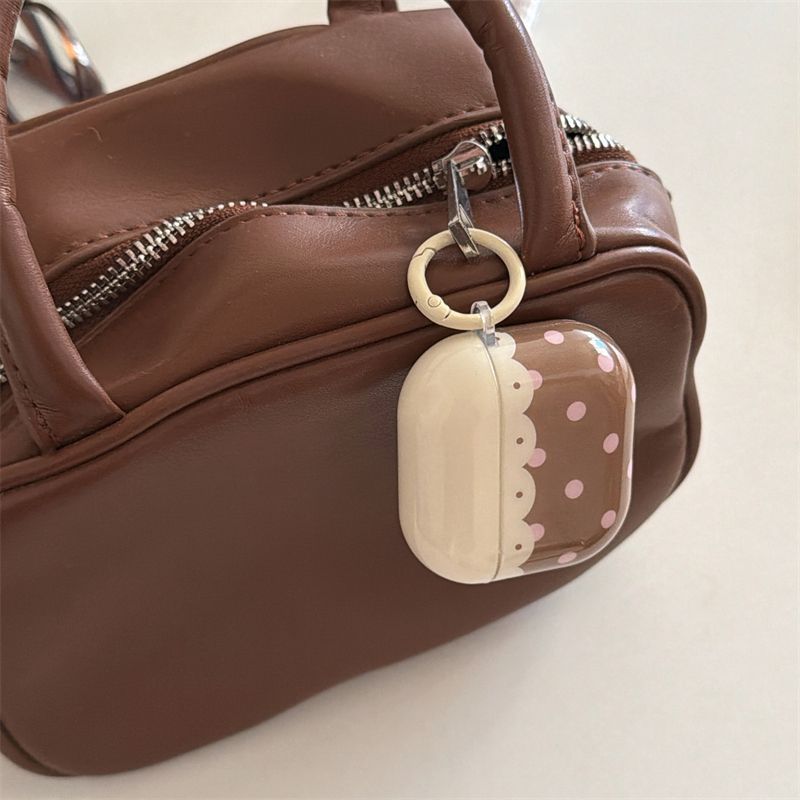 Chic Fleece-Lined 'Polka Dots' Colorway Protective Pouches For Earbuds Ideal Accessory For Autumn/Cold Season_voghion.com