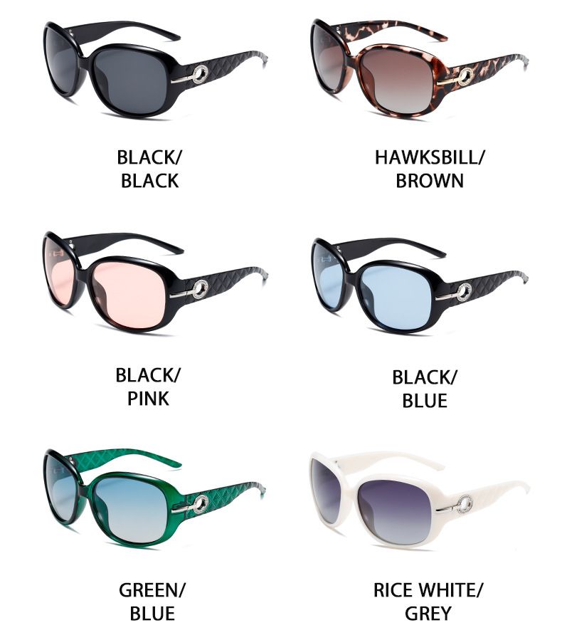 Polarized oversized women's square frame sunglasses fashion aunt anti-ultraviolet retro_voghion.com