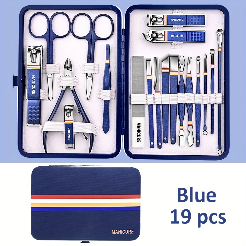 Conjunto de manicure, cortador de unhas dos pés e dos pés em aço inoxidável, lixas de unha, cortador de unhas, utensílios de cuidados pessoais, para homens e mulheres_voghion.com