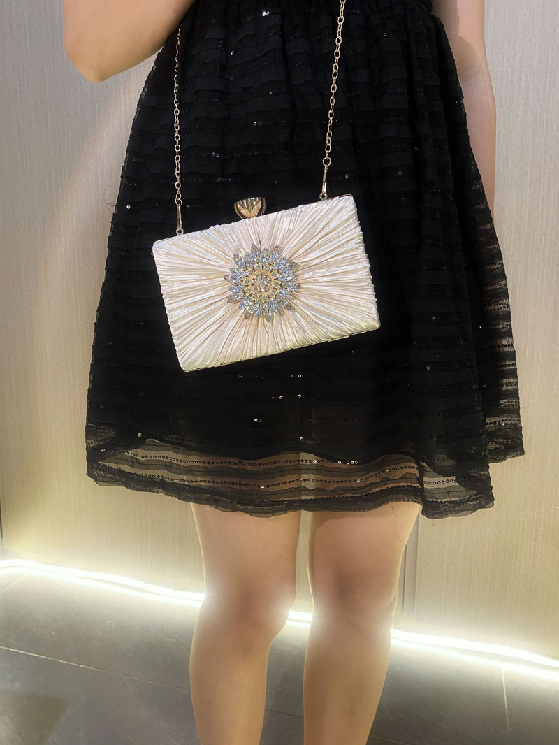 , Τσάντες γάμου, Τσάντες δεξιώσεων, Πτυσσόμενες τσάντες φορέματος με αστραφτερές στρας, Τσάντες φαγητού, Πολυλειτουργικές τσάντες_voghion.com