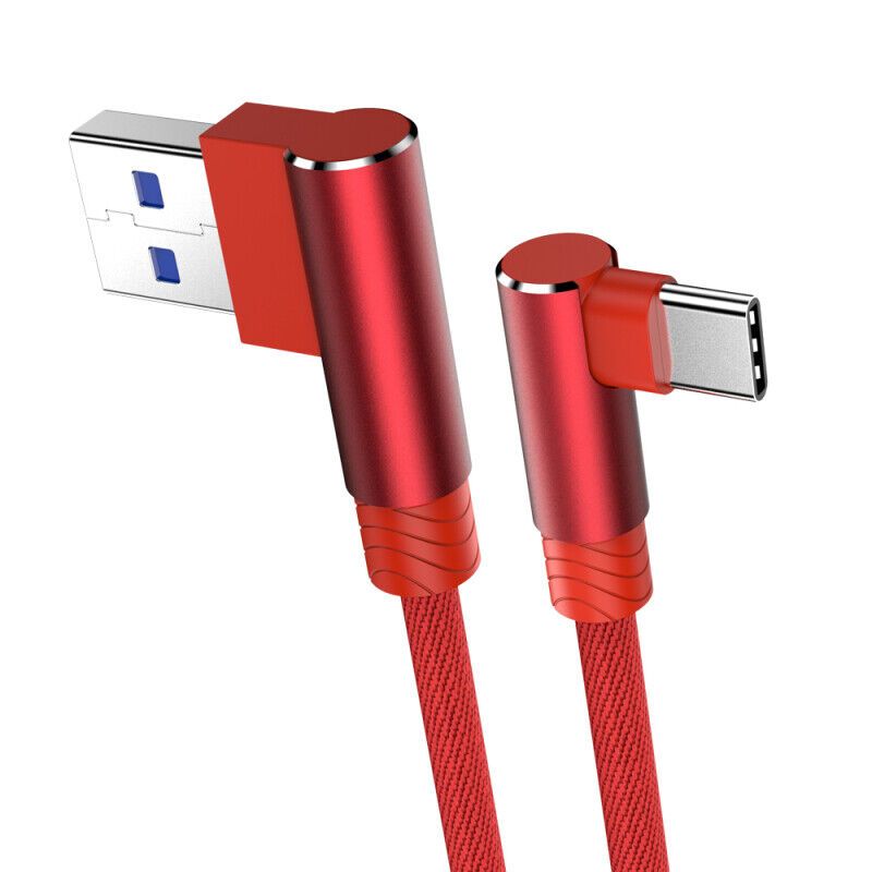 3M 2M 1M 90 Degree For IPhone Type C Micro USB Fast Charging Charger Cable Cord_voghion.com