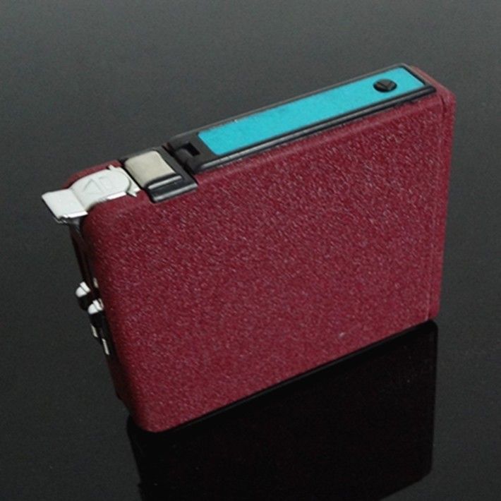 Longguang 20-Pack Automatic Creative Windproof Lighter Three-Color Matte Premium Gift Cigarette Case_voghion.com