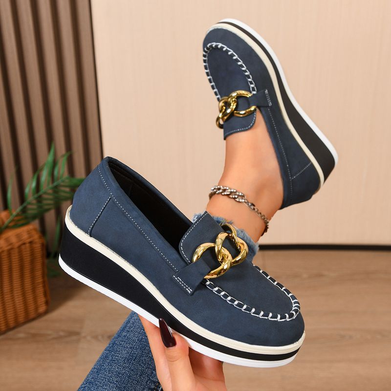 SHLIANG damskie płaskie mokasyny na platformie eleganckie skórzane buty damskie wsuwane mokasyny damskie buty codzienne X0077_voghion.com