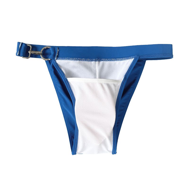 JESSBORN- Pantaloni da Nuoto a Forma di T con Forcella Alta e Bottone in Metallo Singolo da Uomo_voghion.com