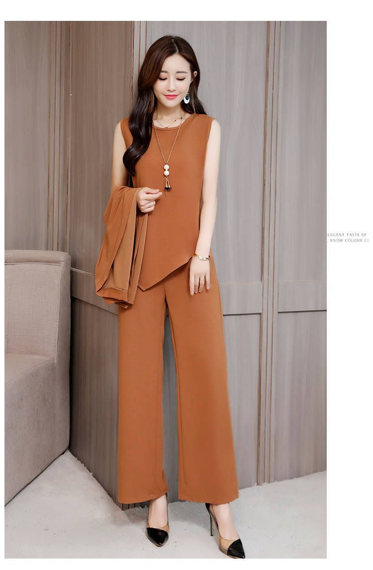 Fashionable Plus Size Women's Suit New 2025 Autumn Winter Wide Taipai Slimming Stylish Women's Clothing Three-Piece Set_voghion.com