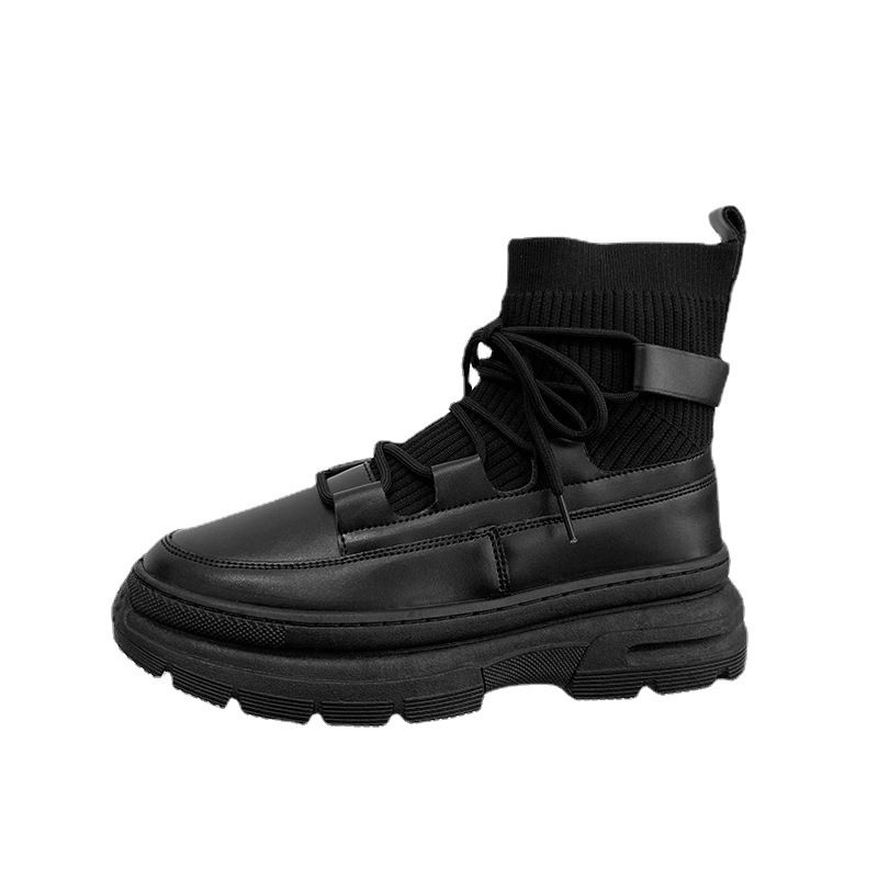 Stivali Martin da uomo in pelle con suola spessa, stile britannico, autunno inverno 2025, nuovi stivali da neve_voghion.com