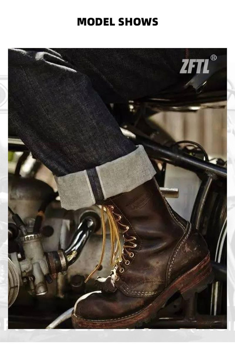 ZFTL Herren Basic Man Handgefertigte Toog-Stiefel aus Kuhleder und Rindsleder Männliche Casual Ankle Boots mit Schnürung 2023_voghion.com