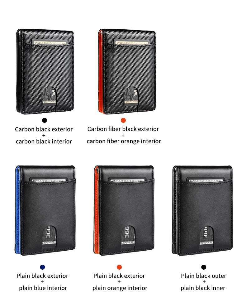 Herren-Geldbörse mit Kartenetui, komplett aus Mikrofaser-Leder, RFID-Schutz, Diebstahlschutz, neue Herren-Geldbörse aus Kohlefaser mit schlichter Textur, Dollar-Geldbörse_voghion.com