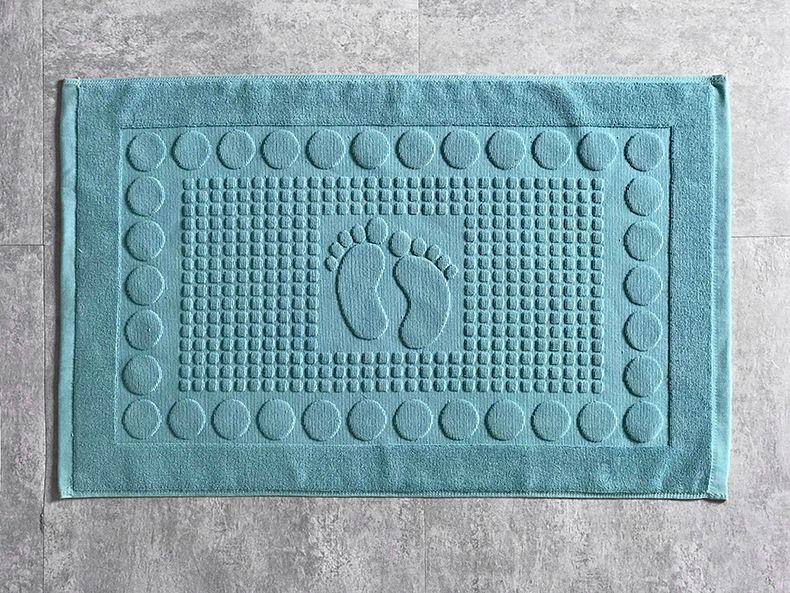 5-Star Hotel Jacquard Weave Footprint Bath Mat - Super Absorbent, Quick-Dry & Machine Washable Non-Slip Bathroom Floor Mat_voghion.com