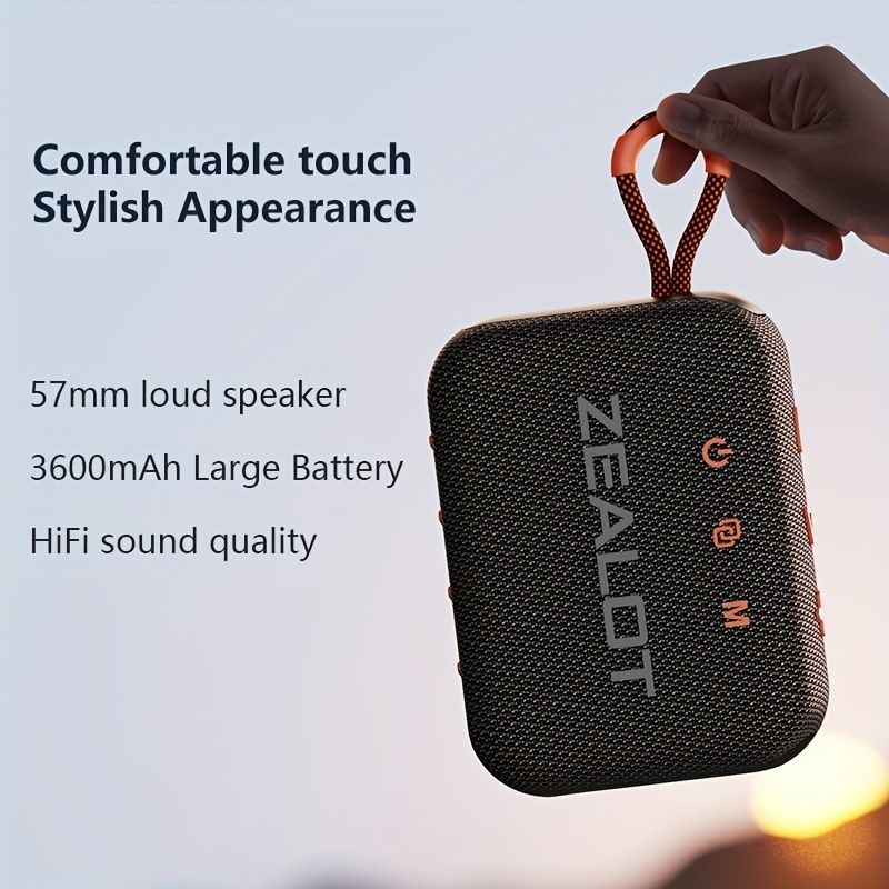 ZEALOT S75 10W Alto-falantes sem fio, alto-falante subwoofer portátil para ambientes externos, emparelhamento duplo, bateria de 3000mAh, 8 horas de reprodução estéreo alto, graves estrondosos._voghion.com