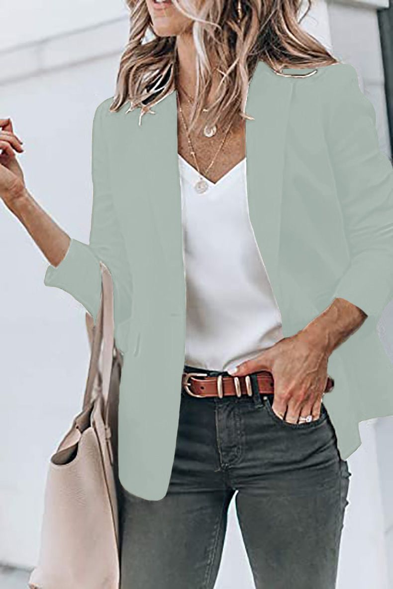 Giacca autunno nuovo temperamento da donna a maniche lunghe con colletto monopetto_voghion.com