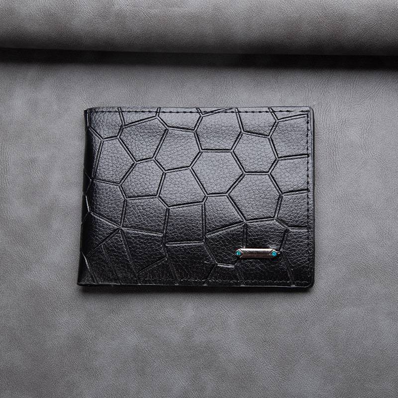 Men's Wallet New Stylish Business Stone Pattern Casual Large Capacity Coin Purse - Fashionable and Functional Money Clip Wallet_voghion.com